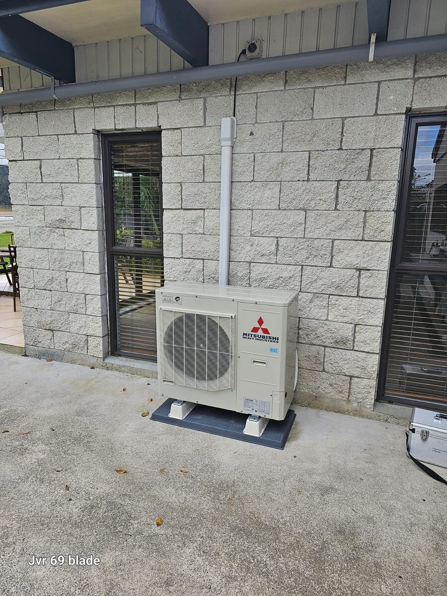 Heat pump installed for Healthy Homes heating compliance